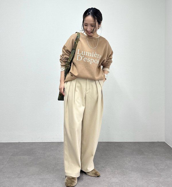  「【2サイズ展開/インフルエンサー企画】ツータック起毛スラックスパンツ」|その他|