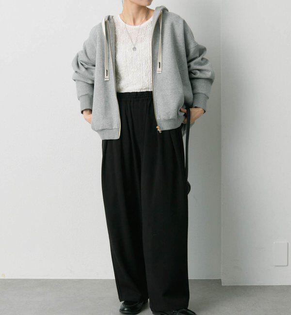  「スムースボンディングサイドリブジップパーカー」|パーカー|