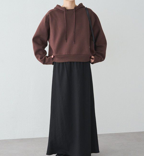  「裏起毛スウェットショートパーカー」|プルオーバー|