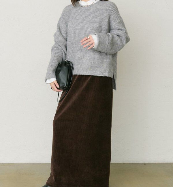  「ネップクルーネックニットプルオーバー」|キャミソール|