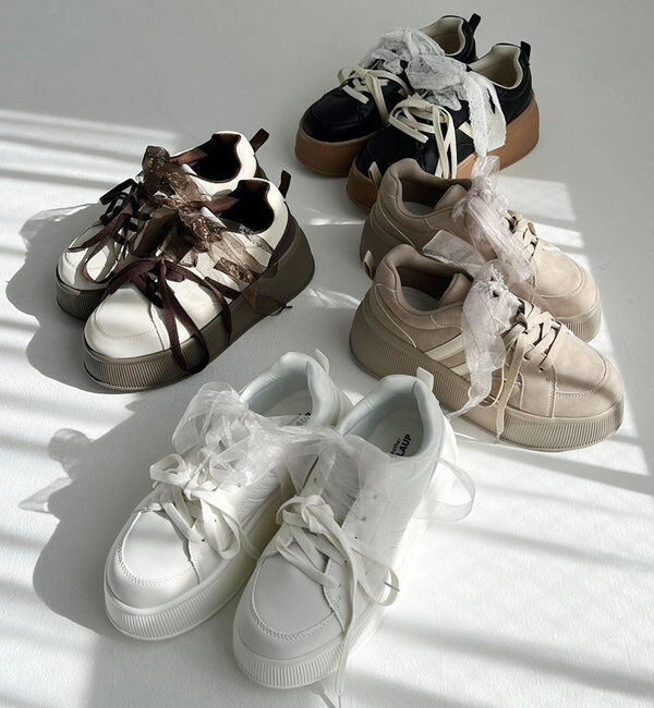 「0151130070【再入荷】リボンカスタムスニーカー」|その他|