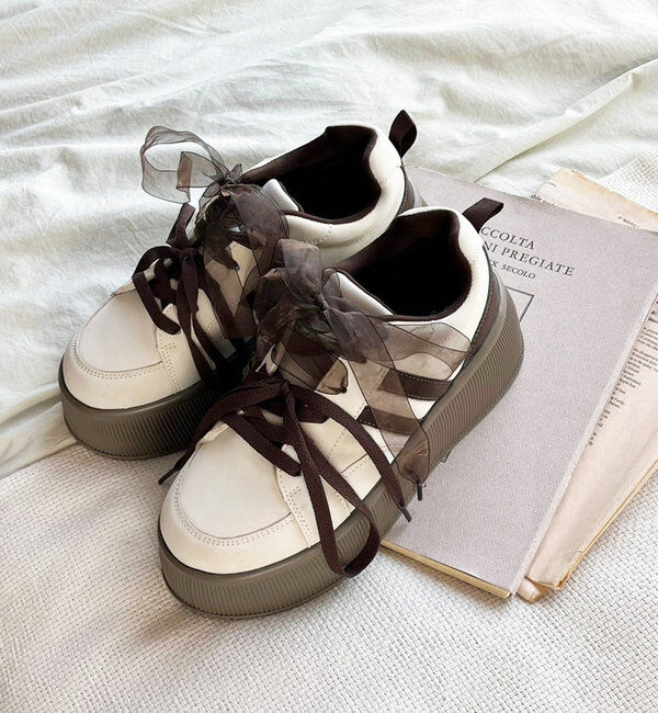  「0151130070【再入荷】リボンカスタムスニーカー」|その他|