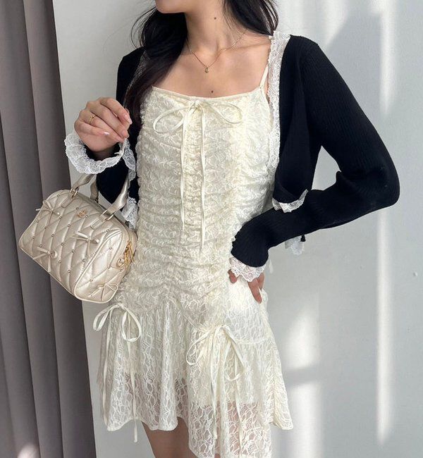  「【リバイバル】リボンビジューボストンバッグ」|ショルダー・メッセンジャー|