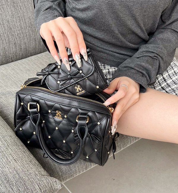  「【リバイバル】リボンビジューボストンバッグ」|ショルダー・メッセンジャー|