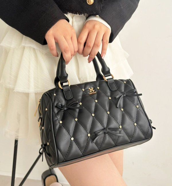  「【リバイバル】リボンビジューボストンバッグ」|ショルダー・メッセンジャー|