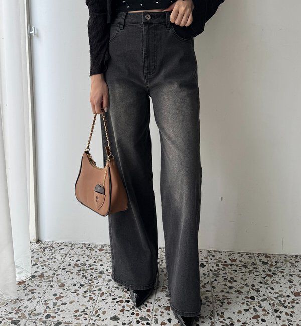  「〈S・Mサイズ展開〉ストレッチワイドデニム」|その他|