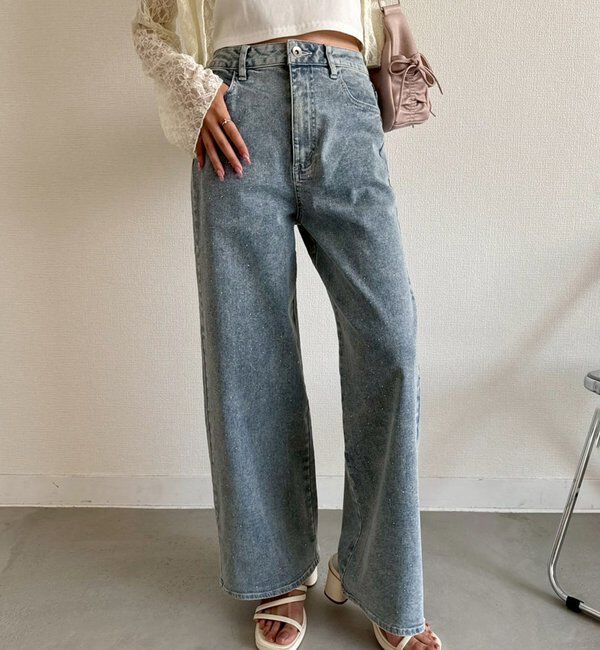  「〈S・Mサイズ展開〉ストレッチワイドデニム」|その他|