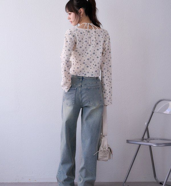  「〈S・Mサイズ展開〉ストレッチワイドデニム」|その他|