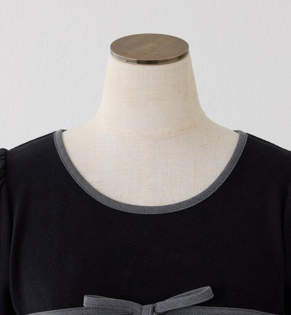  「配色リボンカットソー」|プルオーバー|