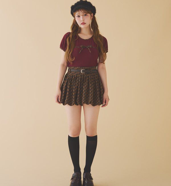  「配色リボンカットソー」|プルオーバー|