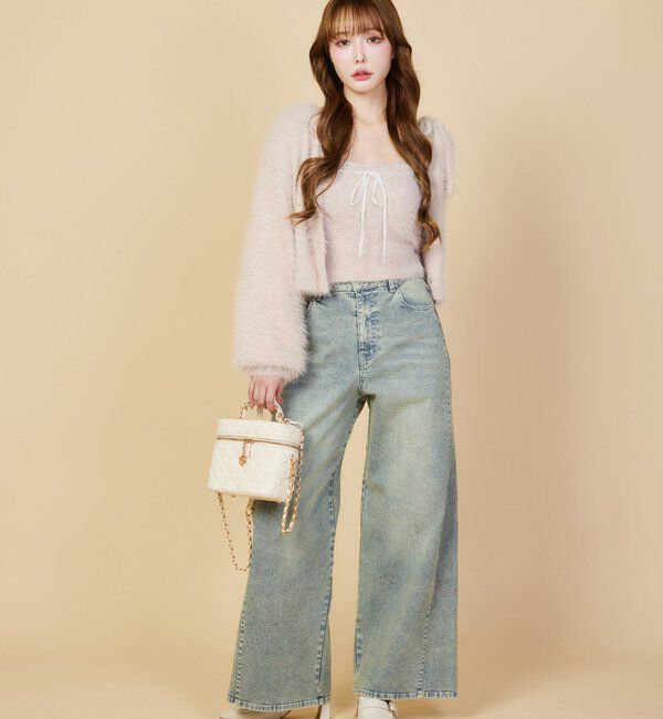  「milkyフェザーショートカーデ」|ニット・セーター|