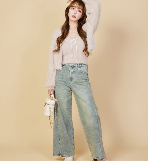  「milkyフェザーショートカーデ」|ニット・セーター|