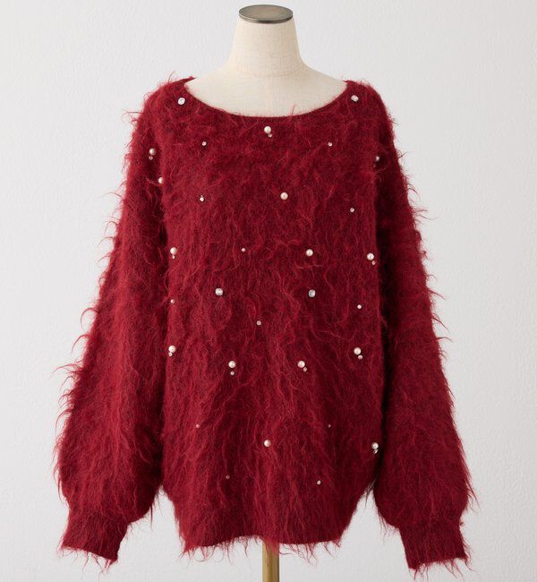  「ビジューシャギーニット」|ニット・セーター|