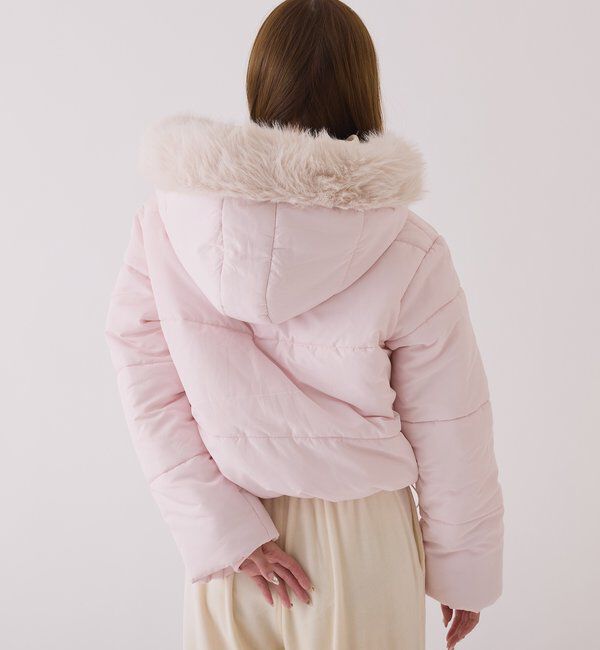  「ファー付きショートフェイクダウン」|ダウンベスト・ベスト|