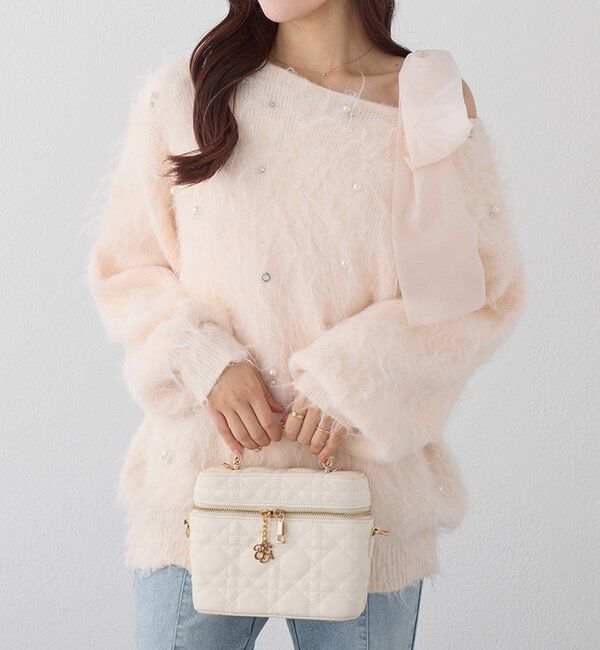  「肩リボンシャーリングインナー」|プルオーバー|