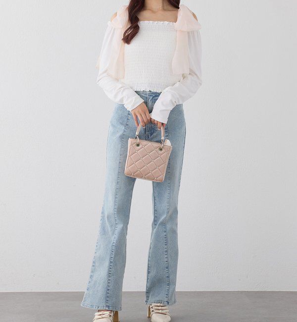  「肩リボンシャーリングインナー」|プルオーバー|