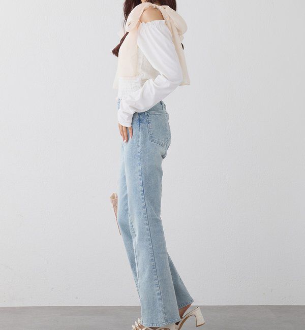  「肩リボンシャーリングインナー」|プルオーバー|