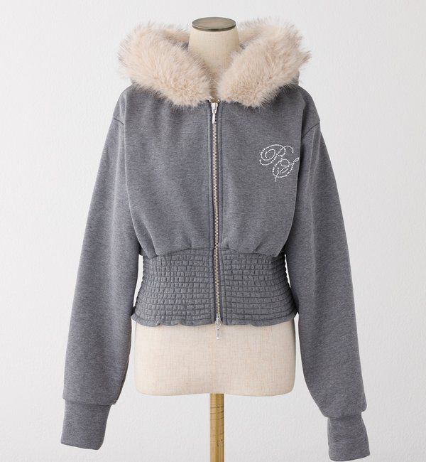  「【セットアップ可能】フェイクファーパーカー」|プルオーバー|