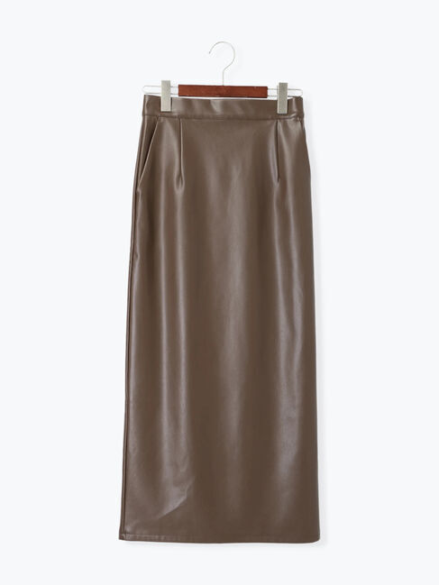 Te chichi「エコレザーロングナロースカート」|スカート|