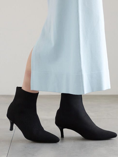 Te chichi「ニットメッシュブーツ」|ビジネス・ドレスシューズ|ブラック