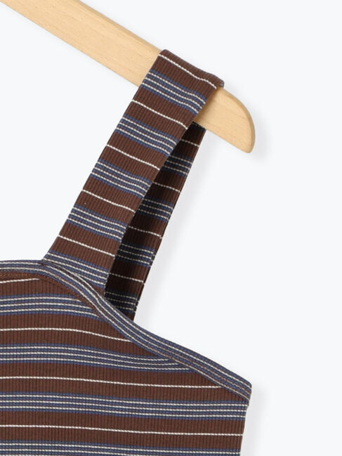 Samansa Mos2 blue「マルチボーダータンク」|Tシャツ・カットソー|