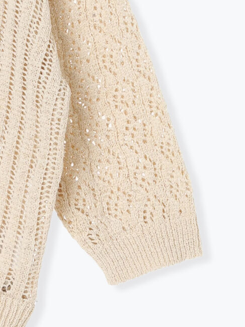 Samansa Mos2「透かし編み前後2WAYリボンニット」|カーディガン|