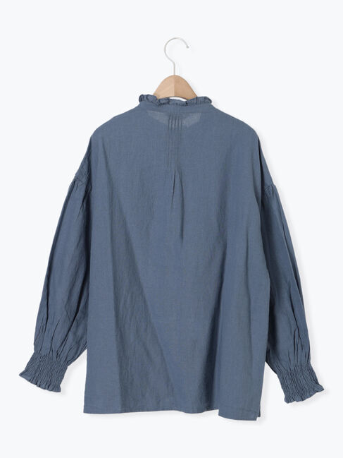 Samansa Mos2「【Cross&times;Linen】ピンタックブラウス」|シャツ・ブラウス|