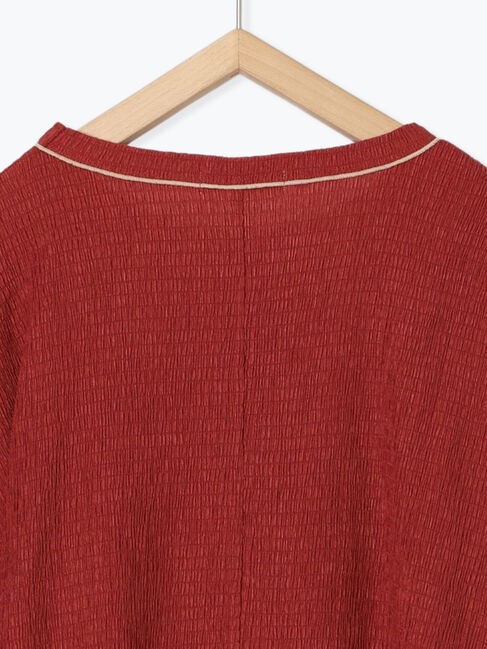 Samansa Mos2 blue「配色メローアソートプルオーバー」|Tシャツ・カットソー|