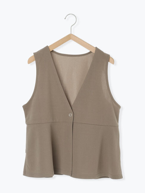 Samansa Mos2 blue「ペプラムベスト(セットアップ可)」|ダウンベスト・ベスト|