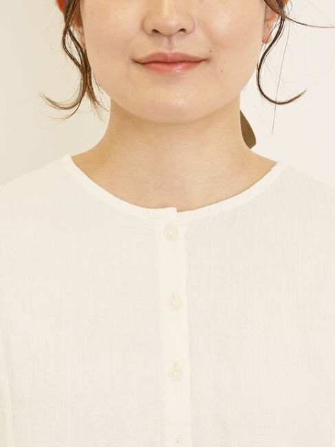 Samansa Mos2「シャーリング切替ふんわりチュニック」|シャツ・ブラウス|