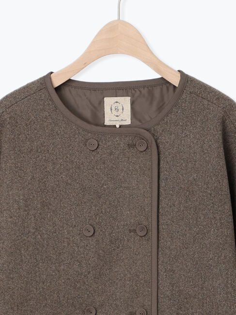 Samansa Mos2「メルトン切替キルティングコート」|その他|