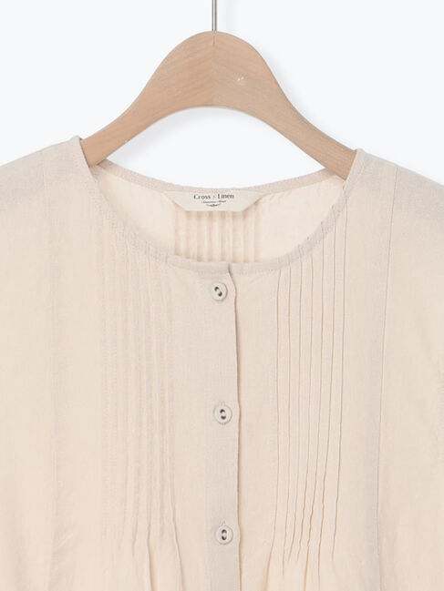Samansa Mos2「【Cross&times;Linen】ピンタックベスト」|ダウンベスト・ベスト|