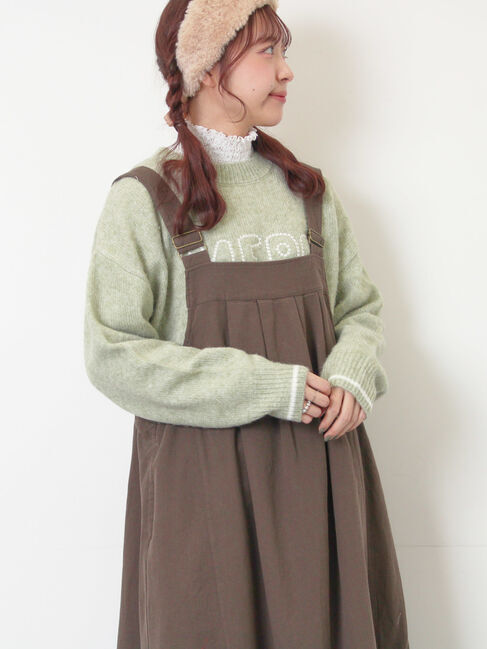 Samansa Mos2「ロゴ刺繍プルオーバーニット」|ニット・セーター|