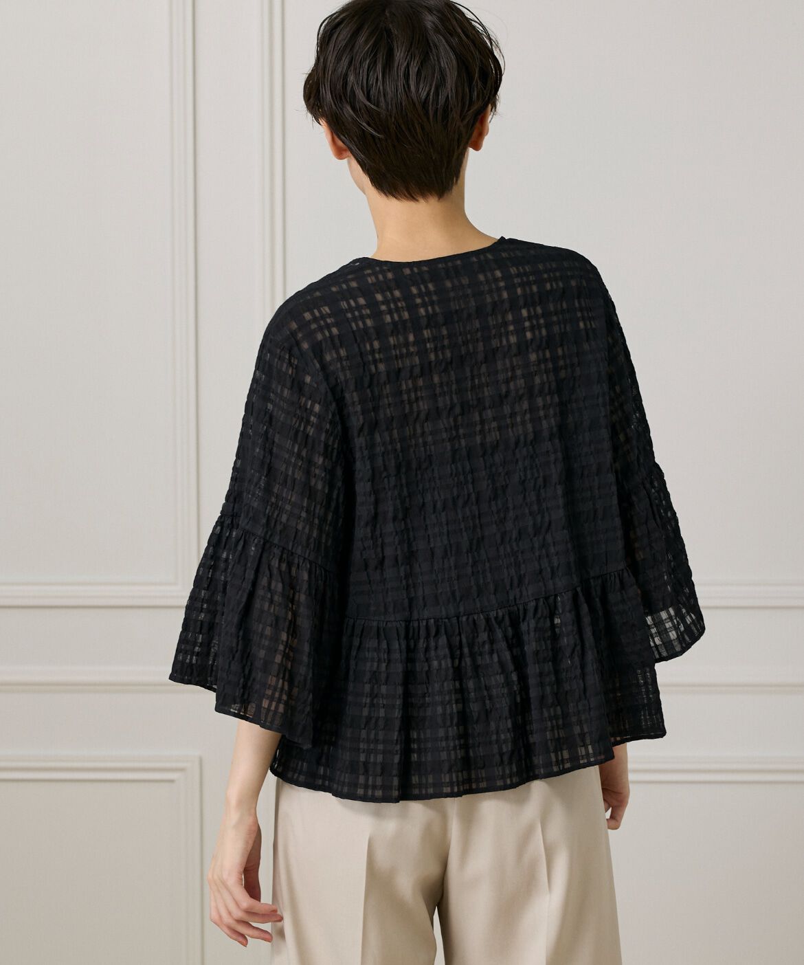 DAY by DAY it&rsquo;s international「シアーチェックペプラムブラウス」|シャツ・ブラウス|