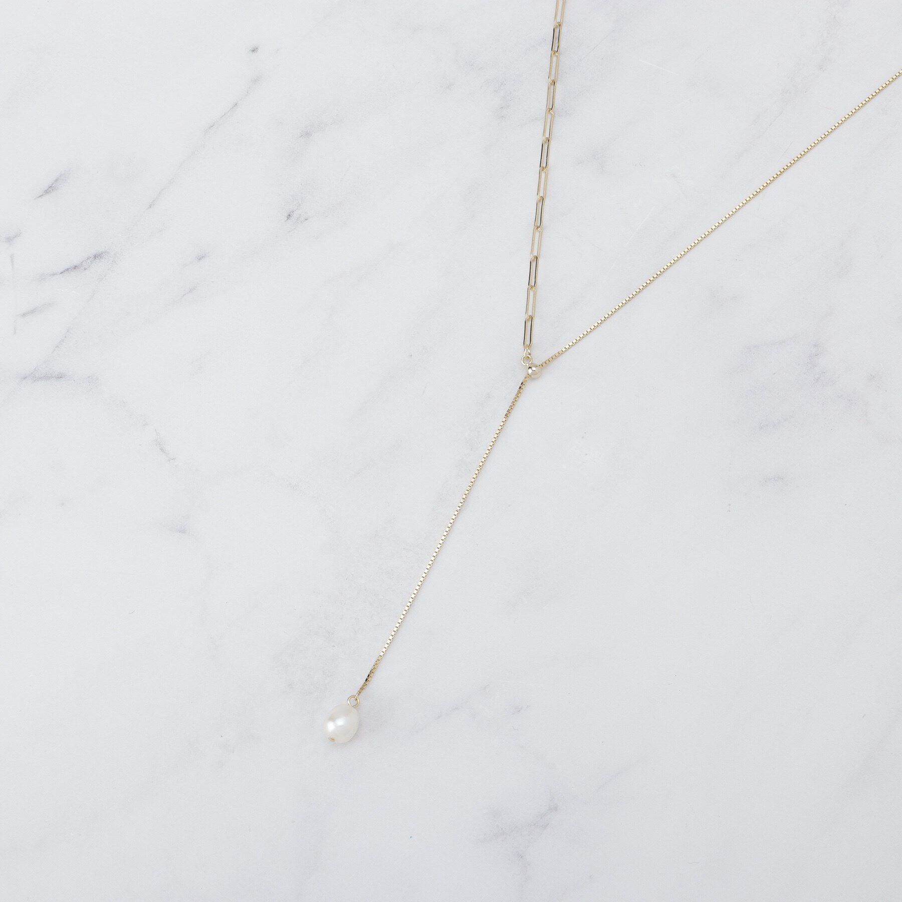 UNTITLED「淡水パールトップYネックレス」|ネックレス|
