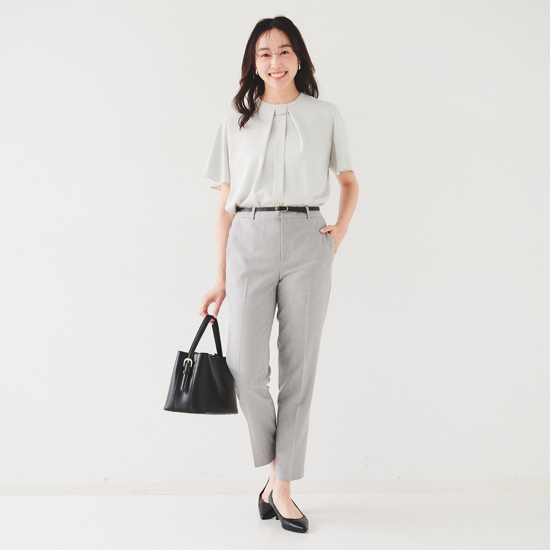 UNTITLED「【セットアップ可能】リネンライク テーパードパンツ」|その他|