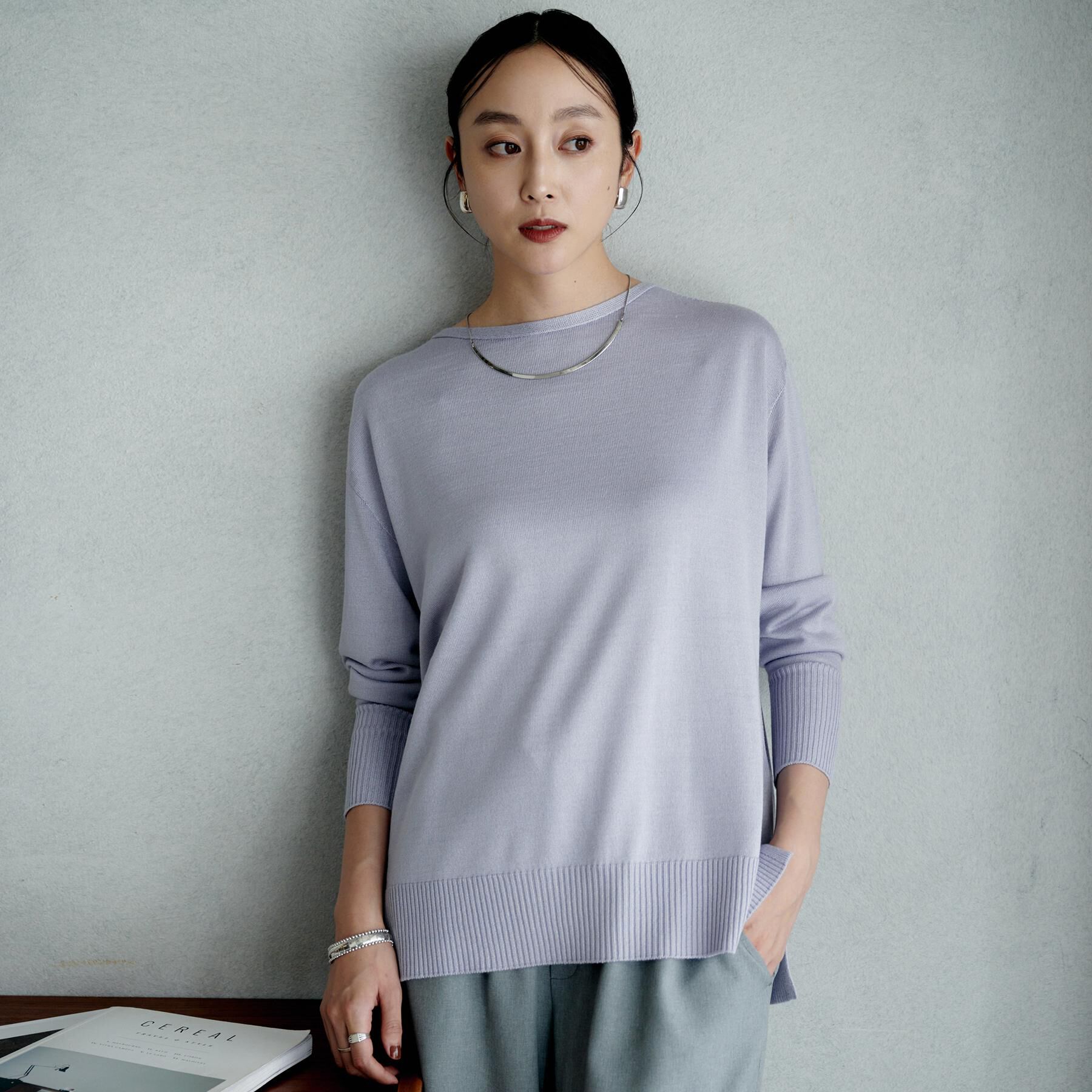 UNTITLED「【8色展開/体型カバー】魅せるタイムレスニット」|ニット・セーター|