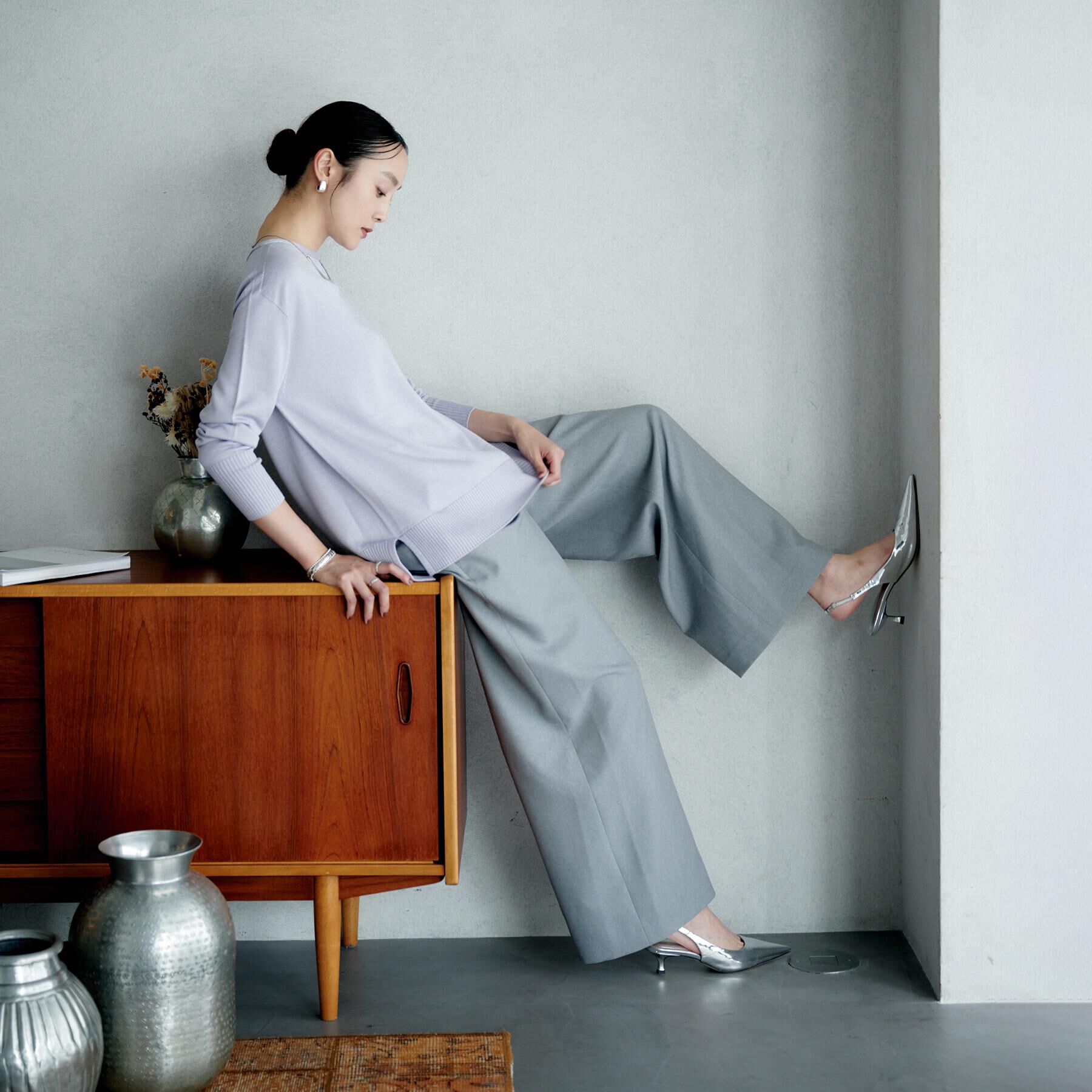 UNTITLED「【8色展開/体型カバー】魅せるタイムレスニット」|ニット・セーター|