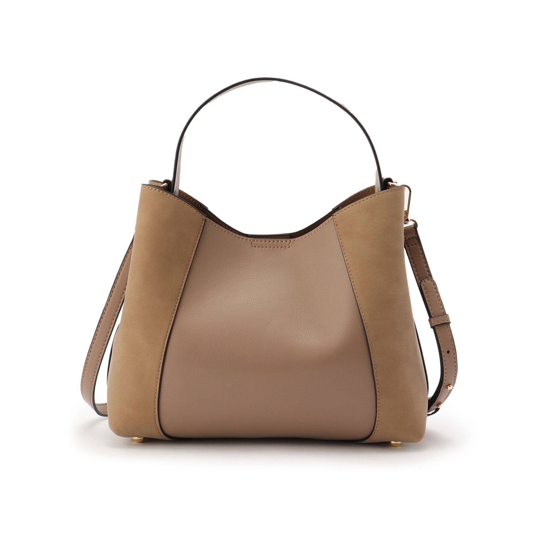 COUP DE CHANCE「【2WAY】フェイクスエードコンビ ワンハンドルバッグ」|ショルダー・メッセンジャー|サンドベージュ(05