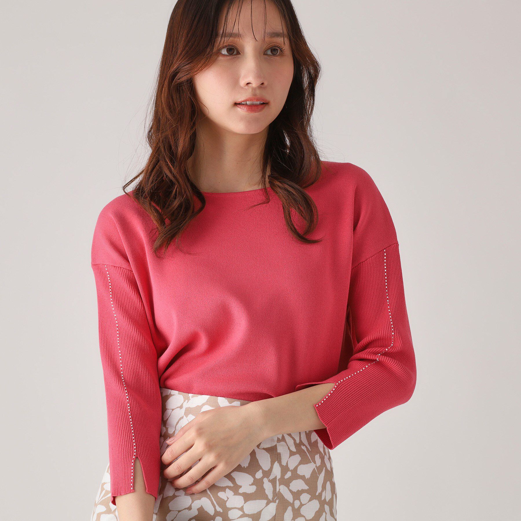 COUP DE CHANCE「【洗える】ビーズ刺しゅうニットトップス」|ニット・セーター|