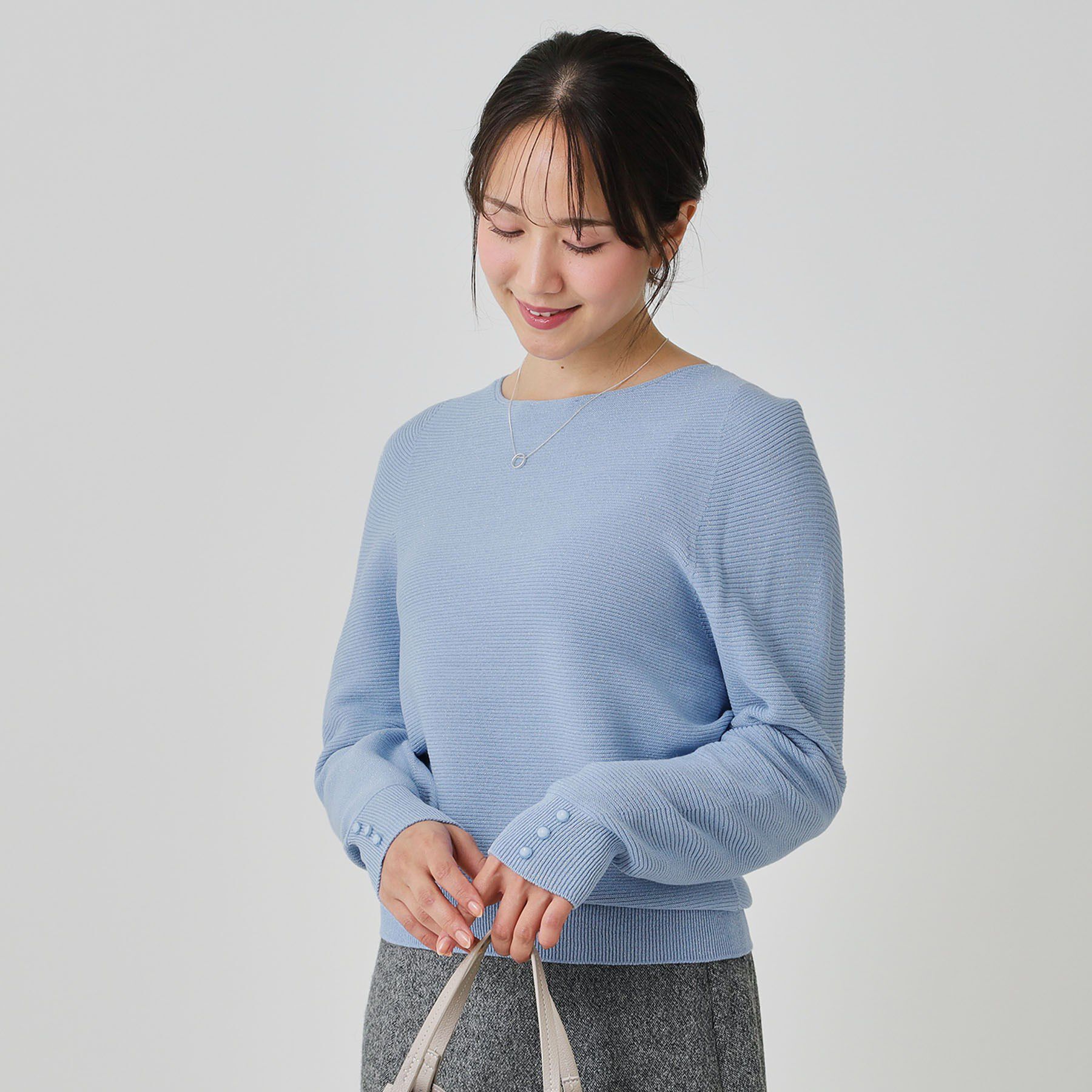 COUP DE CHANCE「【手洗い可／日本製／ホールガーメント】ラメ混ドルマンニットトップス」|ニット・セーター|