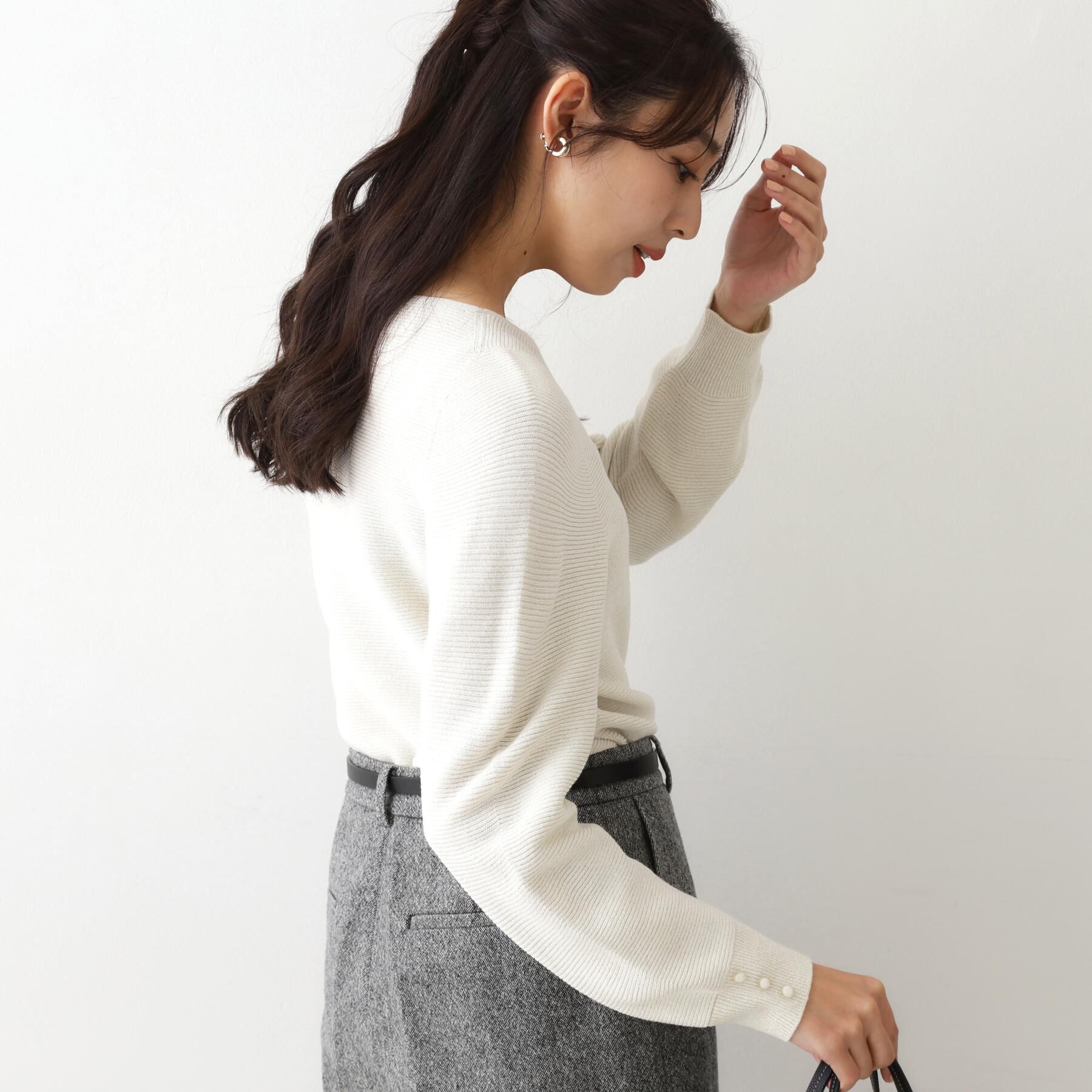 COUP DE CHANCE「【手洗い可／日本製／ホールガーメント】ラメ混ドルマンニットトップス」|ニット・セーター|