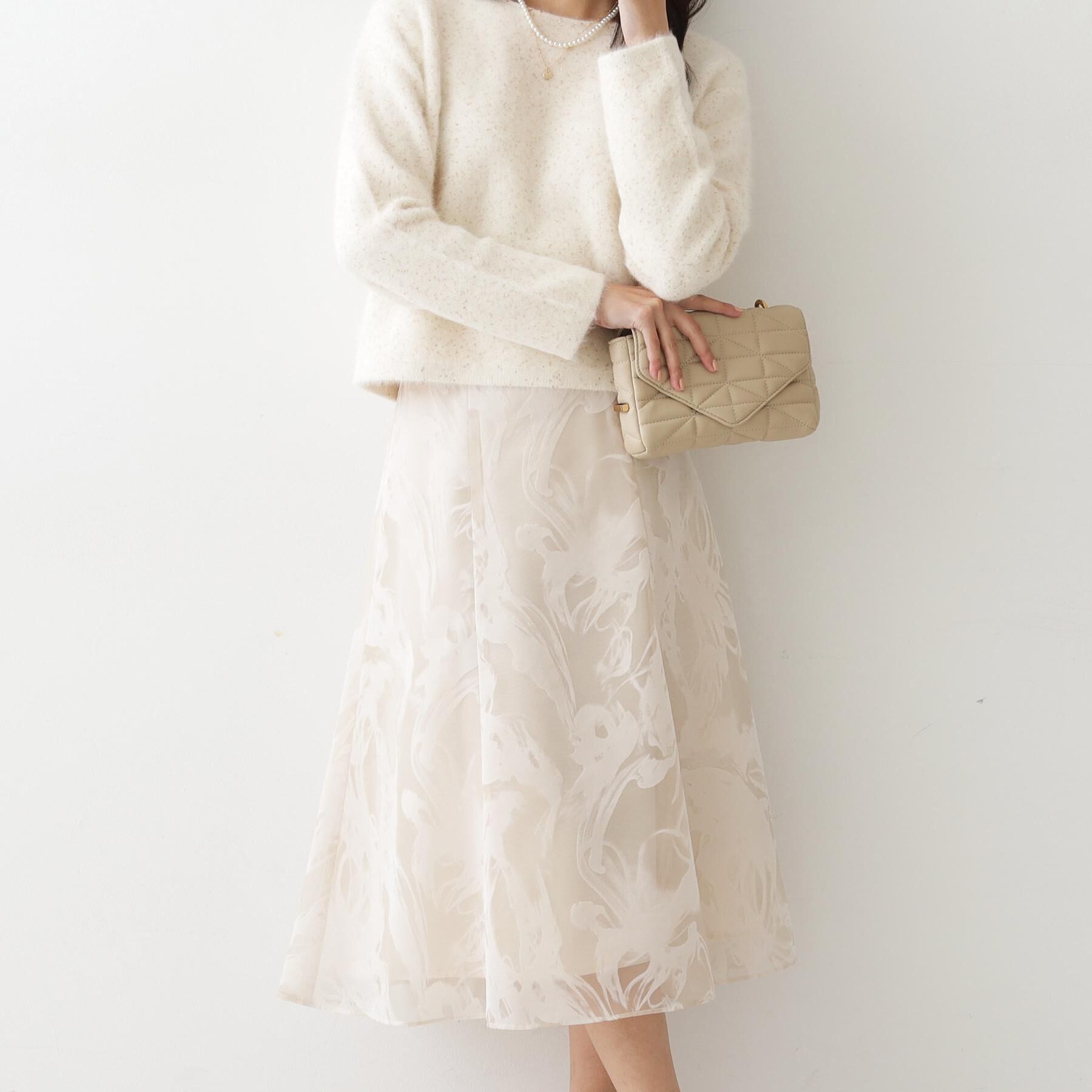 COUP DE CHANCE「【手洗い可／日本製】フロッキープリントのスカート」|スカート|