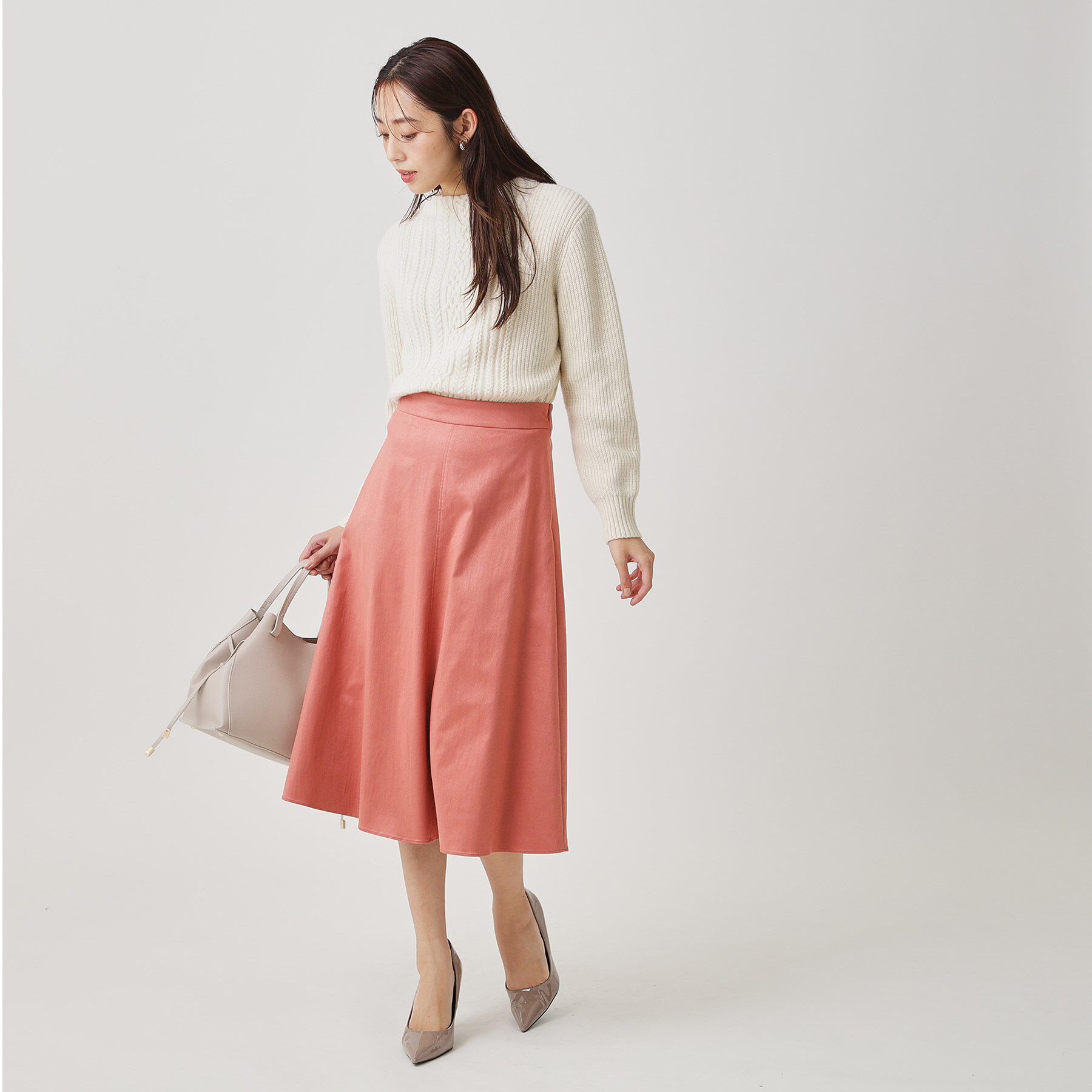 COUP DE CHANCE「【手洗い可／日本製】ケーブルデザインのニットトップス」|ニット・セーター|