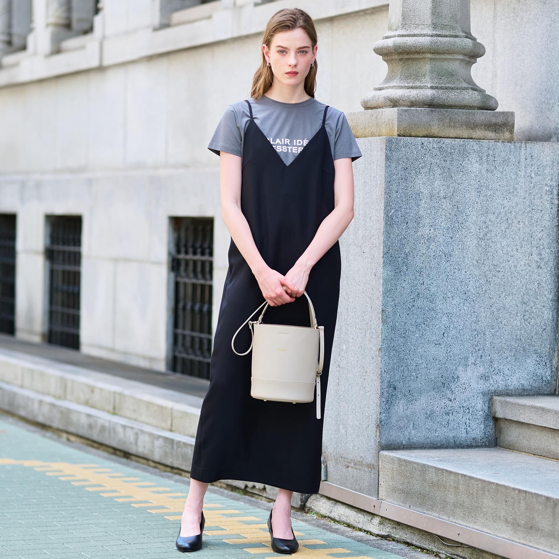 DRESSTERIOR「シュリンクレザーバケットBAG」|ハンドバッグ|