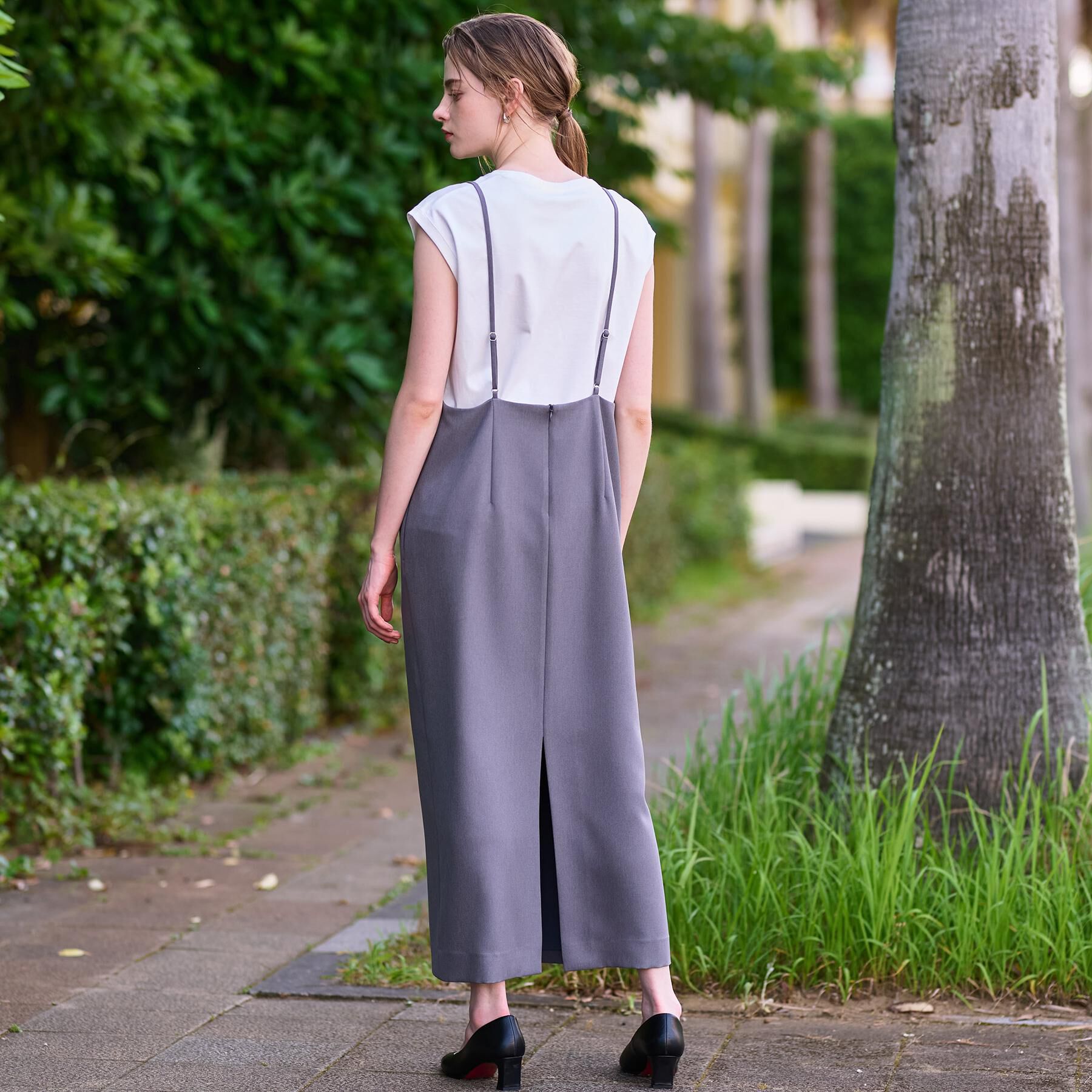 DRESSTERIOR「【美人百花/モデル美香着用】コンフォートアイラインキャミワンピース」|ワンピース|