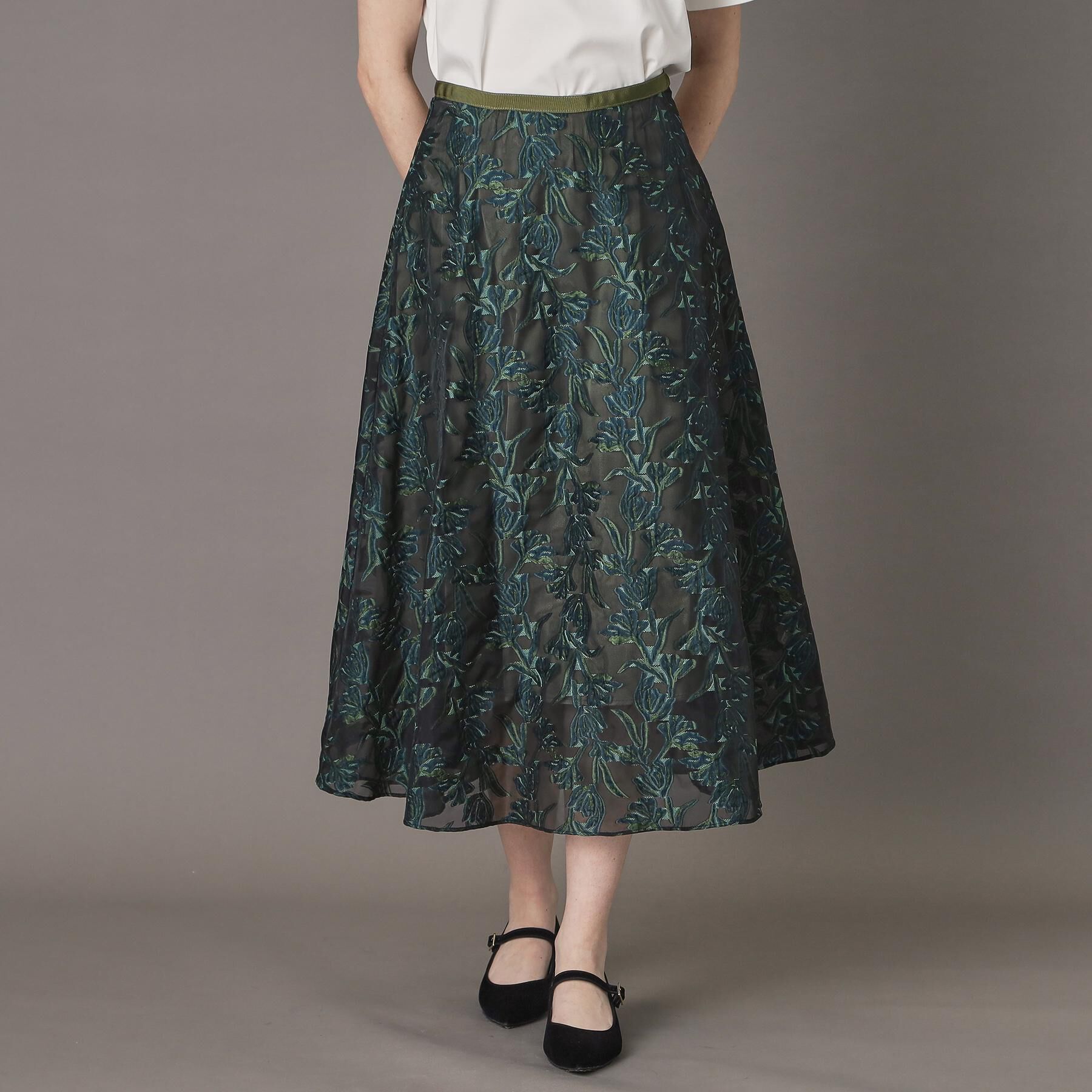 DRESSTERIOR「【きれいめ/裏地取り外し可】シアージャカードスカート」|スカート|