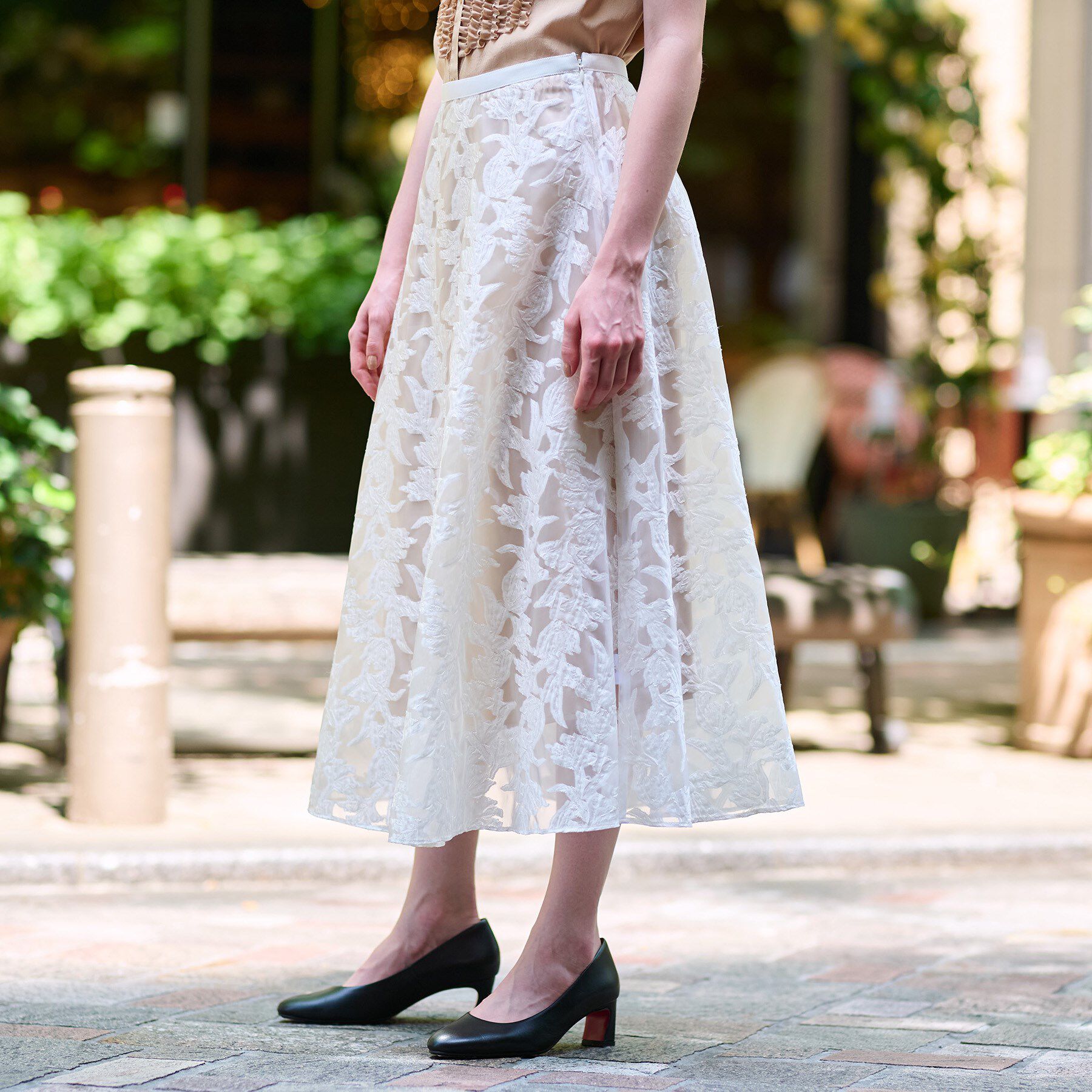 DRESSTERIOR「【きれいめ/裏地取り外し可】シアージャカードスカート」|スカート|