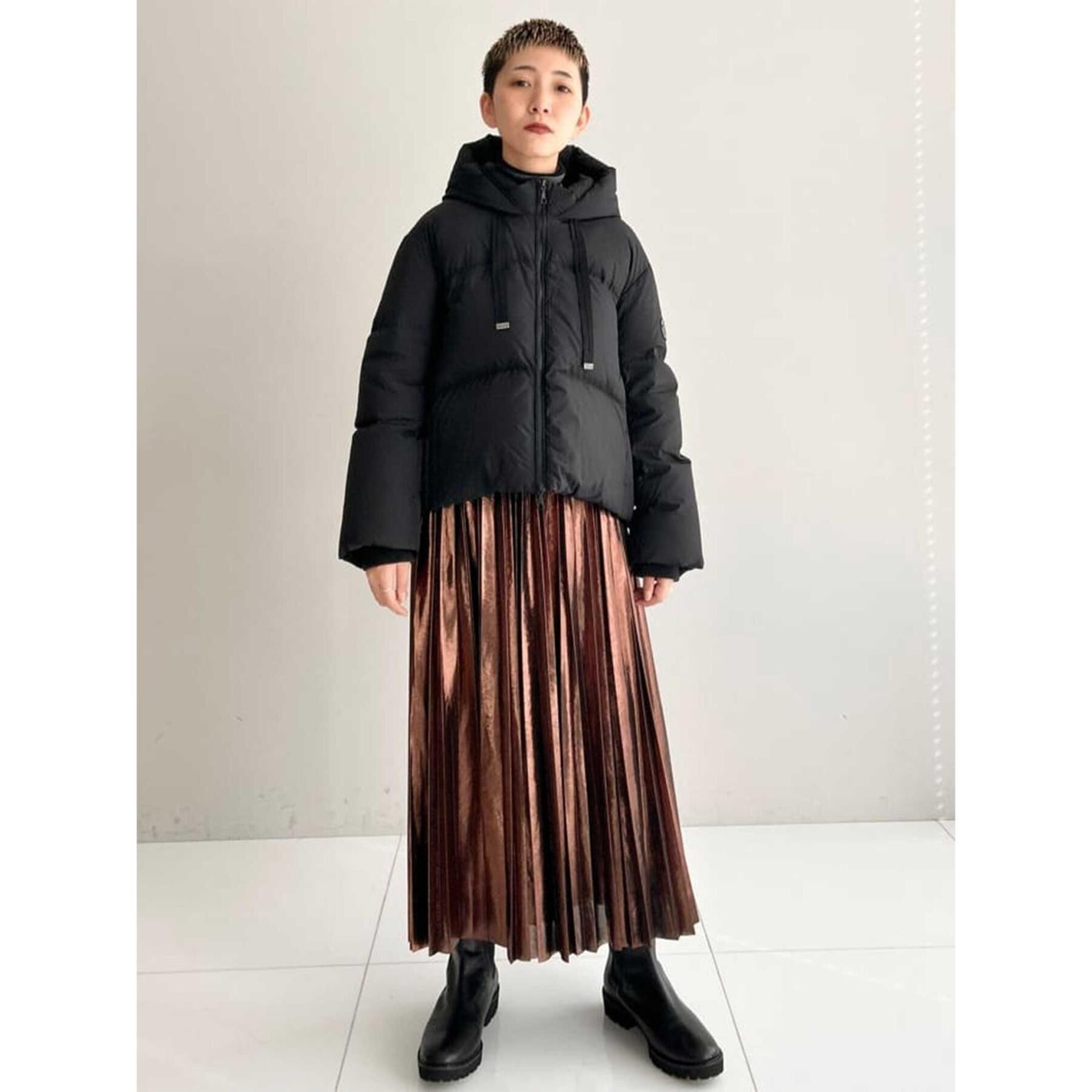 DRESSTERIOR「【洗える/ストレッチ性/オンオフ】箔プリントプリーツスカート」|スカート|