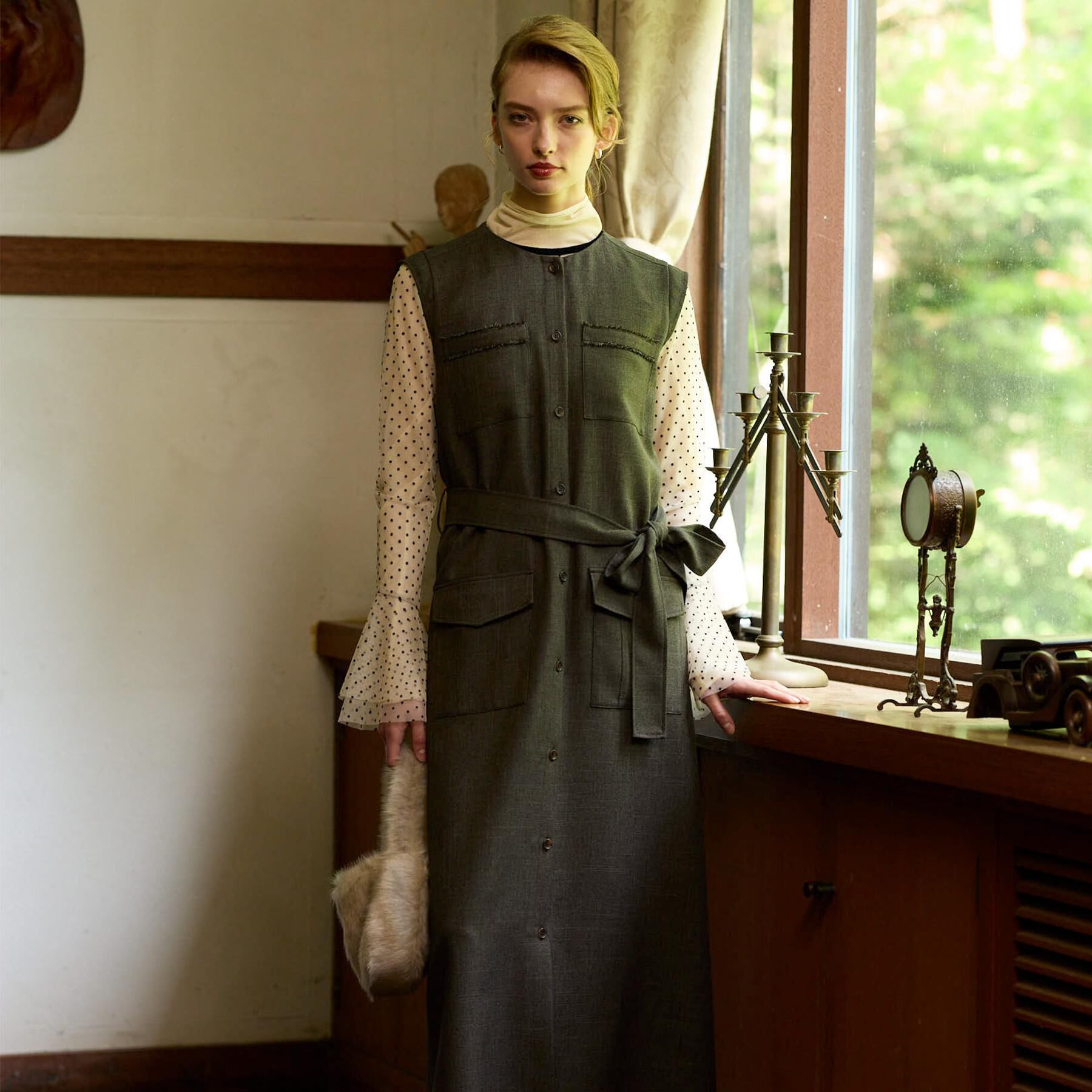 DRESSTERIOR「【CLASSY.12月号掲載】コンパクトフェイクファーバッグ」|ハンドバッグ|